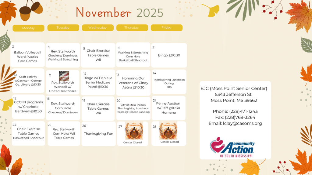 Celebrating Gratitude and Community at the Moss Point Senior Center this November